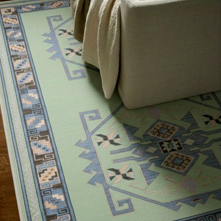 Handcrafted Luxury Cotton and Wool Handknotted Rug for Living Spaces